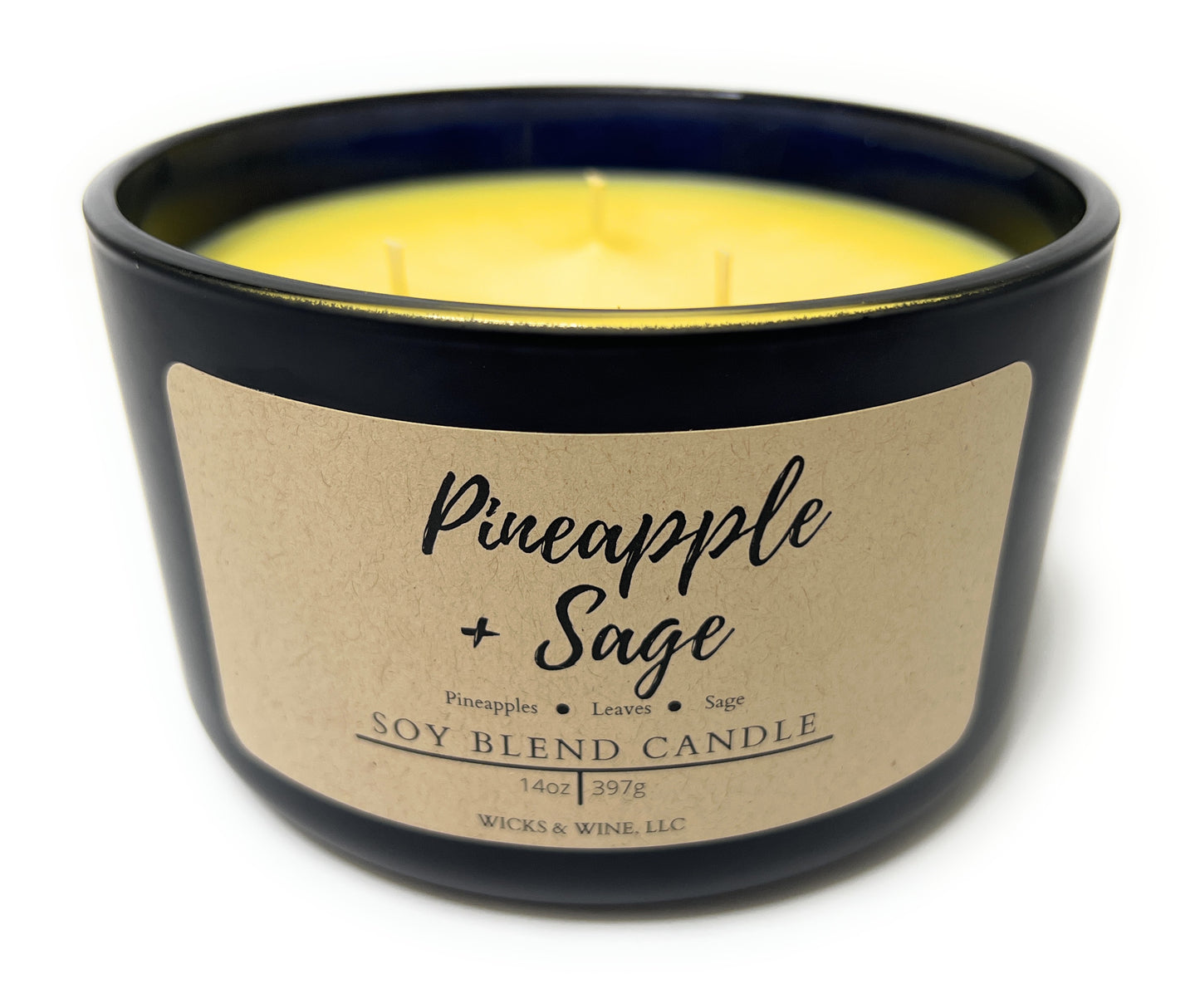 Pineapple + Sage 3 Wick Candle
