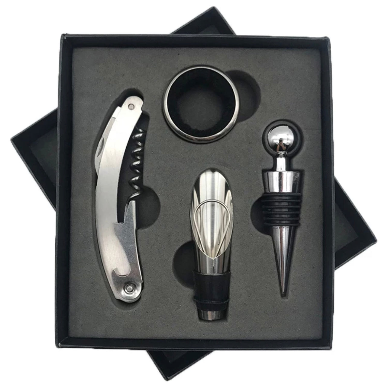 STAINLESS STEEL WINE ACCESSORY SET